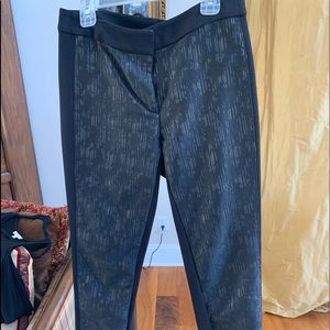 Ankle pants with gold detail.  NWOT